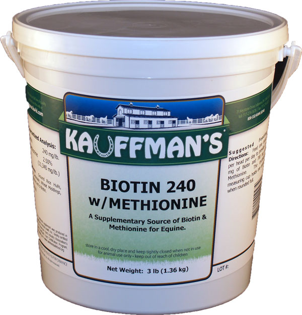 Kauffman's Biotin 240 With Methionine 3 lb bucket