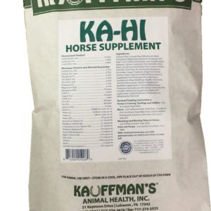 Kauffman's KA-HI Horse Supplement bag.